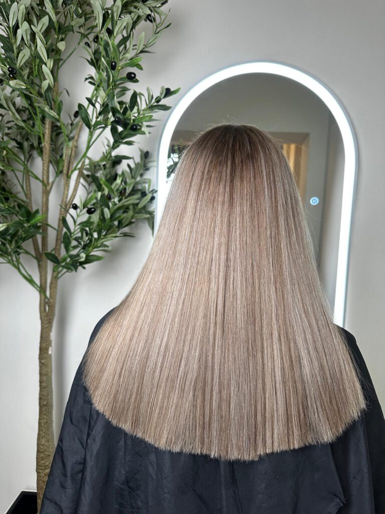 Highlights langes Haar