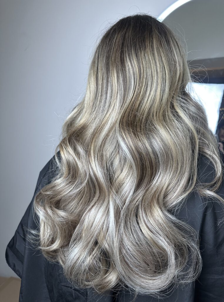 Highlights langes Haar
