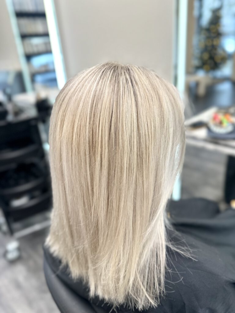 Highlights mittel langes Haar